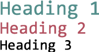Heading levels